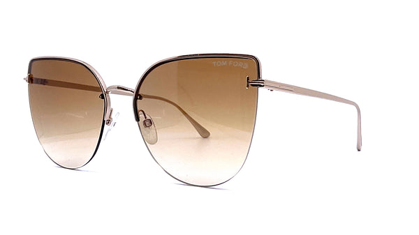 Tom Ford Brown Ingrid Sunglasses Tom Ford Brown Frame Gradient Tint Ingrid Sunglasses-TF163  main image 2