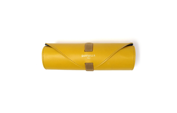Diffuser - Oil Leather Roll Case - Yellow & Navy