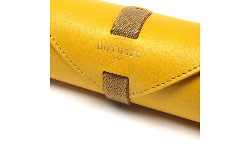Diffuser - Oil Leather Roll Case - Yellow & Navy
