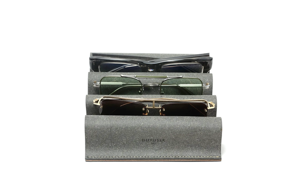 DIFFUSER Tokyo メガネケース　　ブラック　　K802 Diffuser Tokyo - Bonded Leather Eyewear Stand - Black (3 Frame
