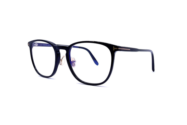 TOM FORD トムフォード　メガネ　眼鏡　TF5700-B 度有り　レンズ Tom Ford - Blue Block Round Shape Opticals TF5700-B (Shiny Black