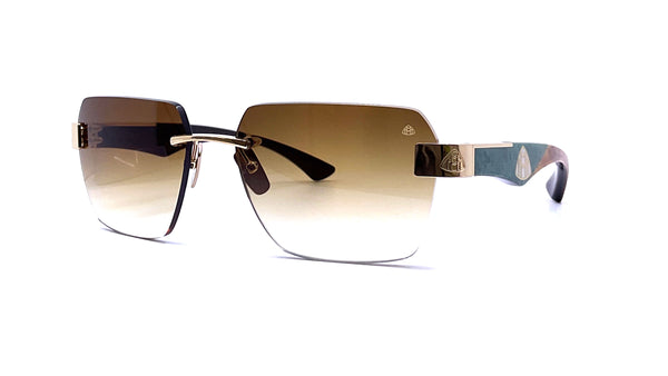 Maybach Eyewear - The Magic I (Mellow Gold plated/Turquoise Birch Wood)