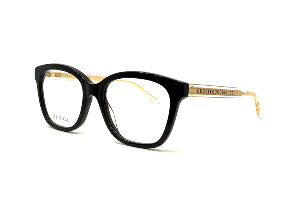 Gucci GG0566O 001 Eyeglasses Black 52mm Square Frame Gucci - GG0566O Black Square Women Eyeglasses - 52mm  main image 4