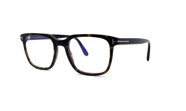 Tom Ford - Blue Block Square Opticals TF5818-B (Shiny Dark Havana)