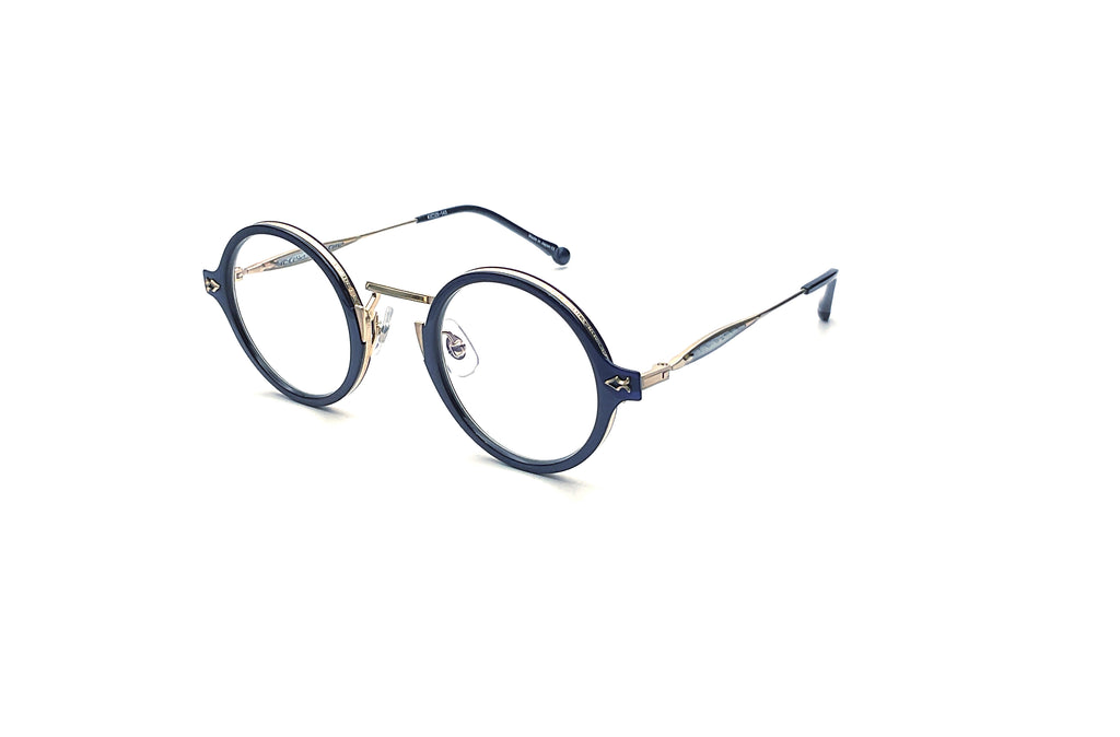 MATSUDA / メガネ/メタル/NVY/メンズ/M3127// Matsuda - M3127 (Brushed Gold | Navy) – Good See Co.