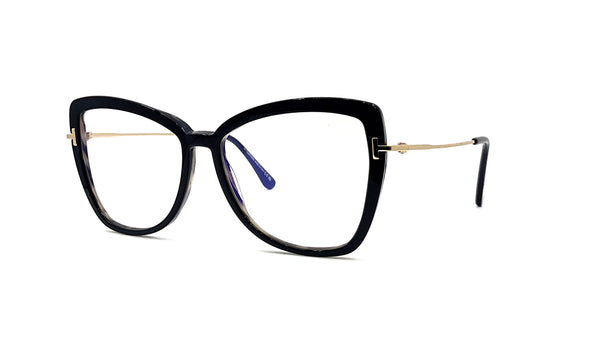 Tom Ford - Blue Block Butterfly Opticals TF5882-B (Shiny Black/Gold)