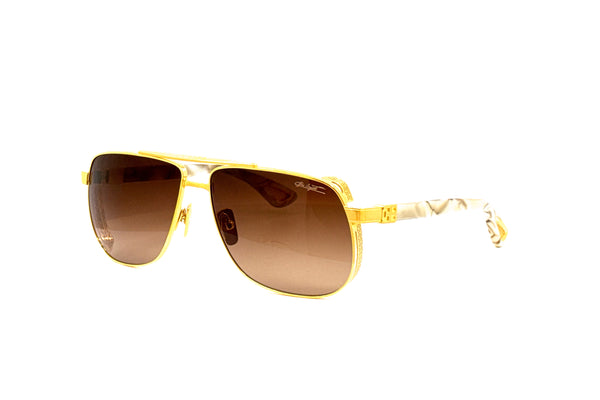 BUGATTI - 100 (24K Yellow Gold/White Pearl Acetate | Brown Gradient)