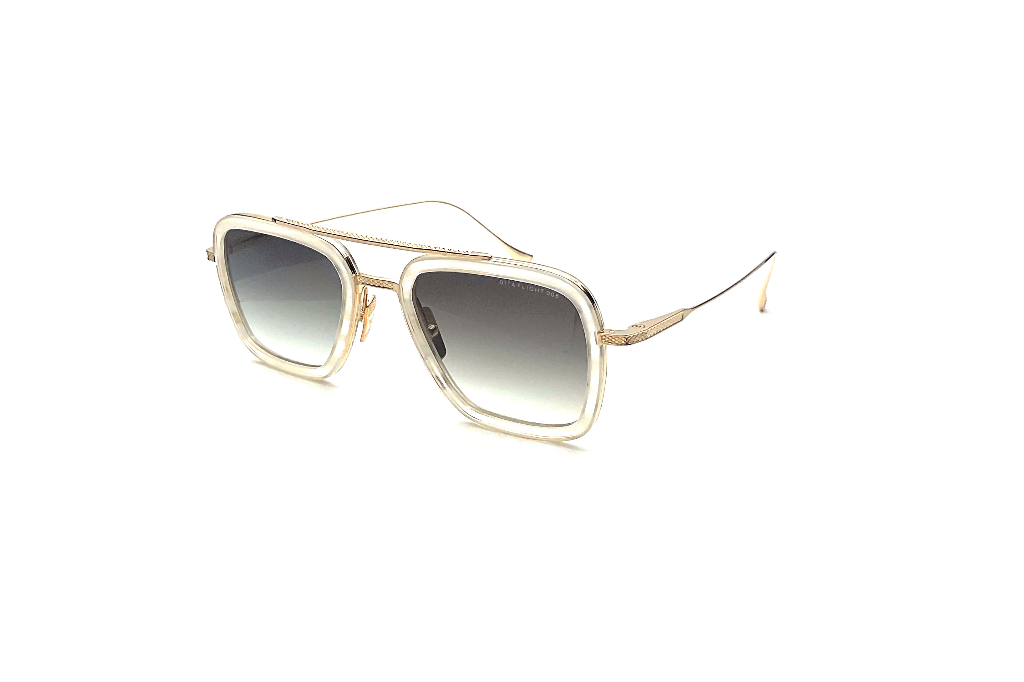 サングラス DITA DITA Eyewear - FLIGHT 006 - White gold Dita - Flight .006 (White Swirl/White Gold) – Good See Co.