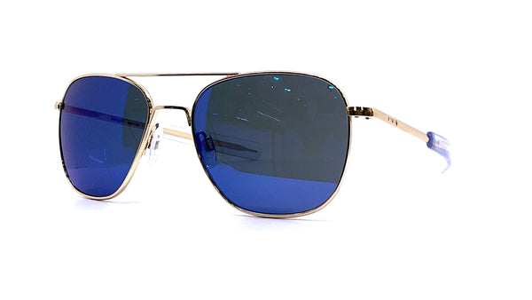 Randolph - Aviator Large (23k Gold | Atlantic Blue Polarized Mirror)