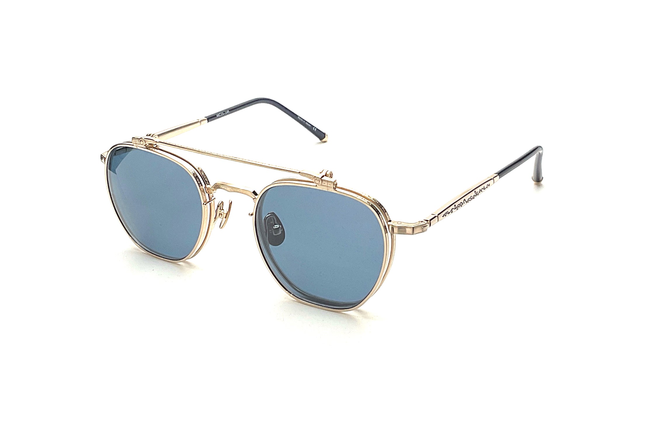サングラス MATSUDA Matsuda - M3148.SG - brushed gold blue grey Matsuda - M3148 Sunglasses | Specs Collective
