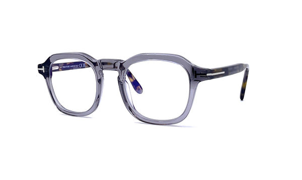 Tom Ford - Blue Block Round Opticals TF5836-B (Shiny Grey Crystal/Grey Havana)