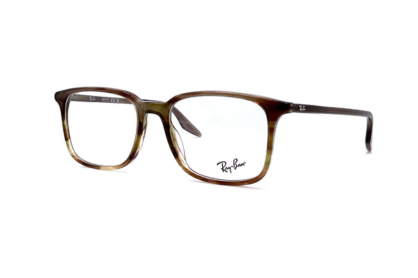 Ray-Ban - RB5421 Optics [Extra Large] (Polished Striped Brown & Green)
