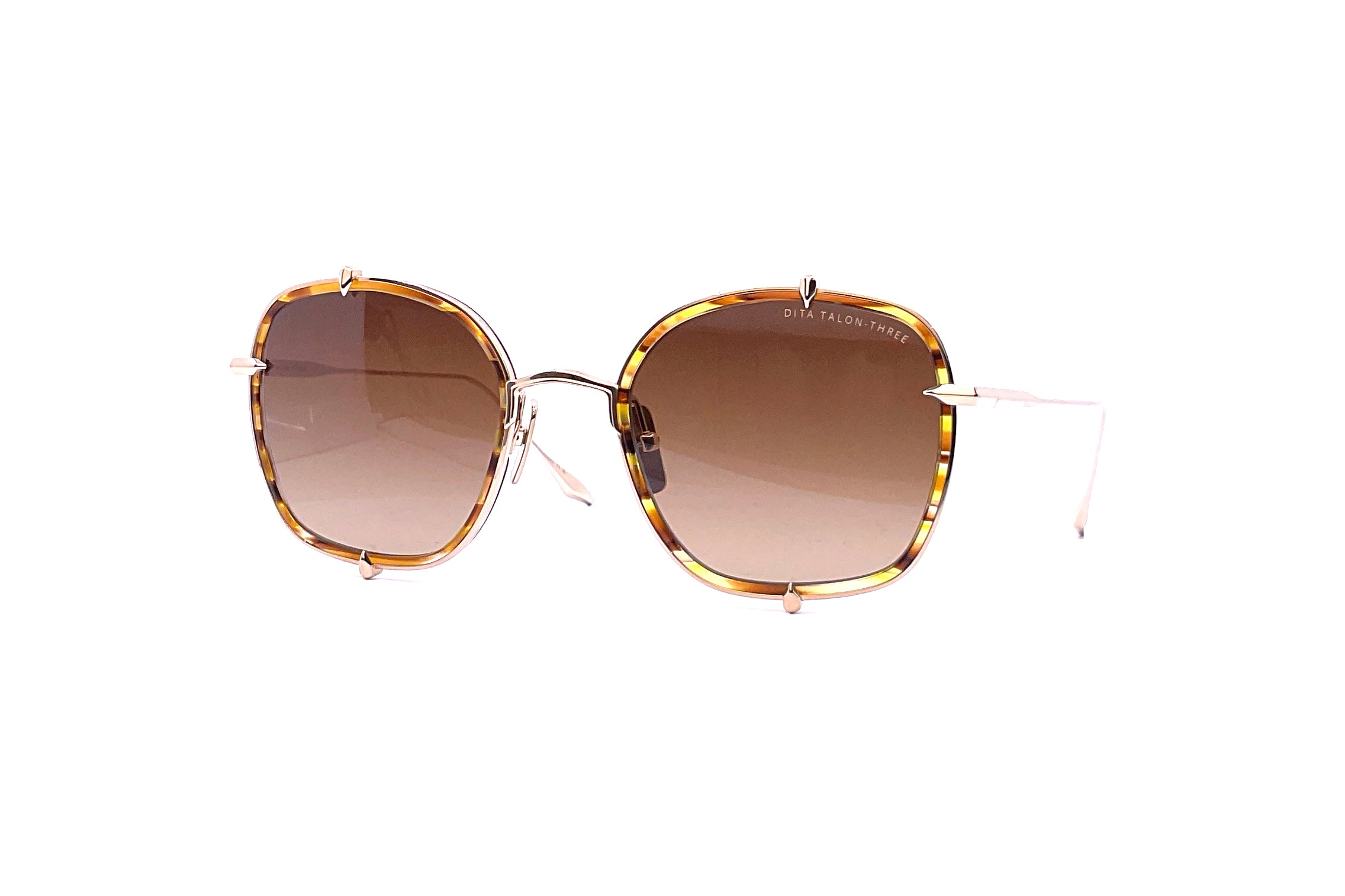 サングラス DITA Dita Eyeweare - TALON-THREE - Brown Hazel-White gold w Dita - Talon-Three (Brown Hazel/White Gold) – Good See Co.