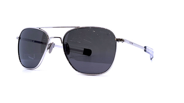 Randolph - Aviator (23k White Gold | American Gray Polarized)