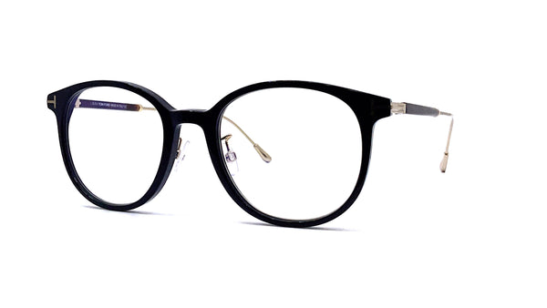 Tom Ford - Blue Block Soft Round Opticals TF5644-D-B (Shiny Black)