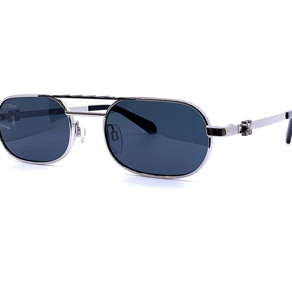 Off-White OERI103 BIG WHARF 7207 Sunglasses Silver Shield Frame, Grey Lenses New Off-White OERI103 BIG WHARF 7207 Silver/Grey Gradient 99  main image 4