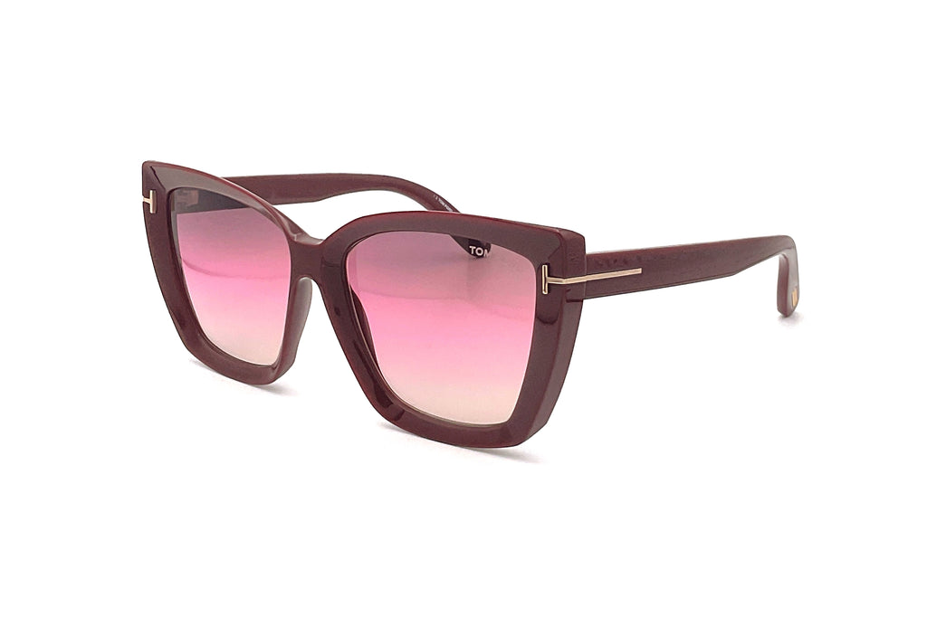 サングラス TOM FORD Tom Ford - FT1187 - 5269E - bordeaux luc / marrone TOM FORD Sunglasses FT1187 CIELLE 69E Bordeaux brown Woman