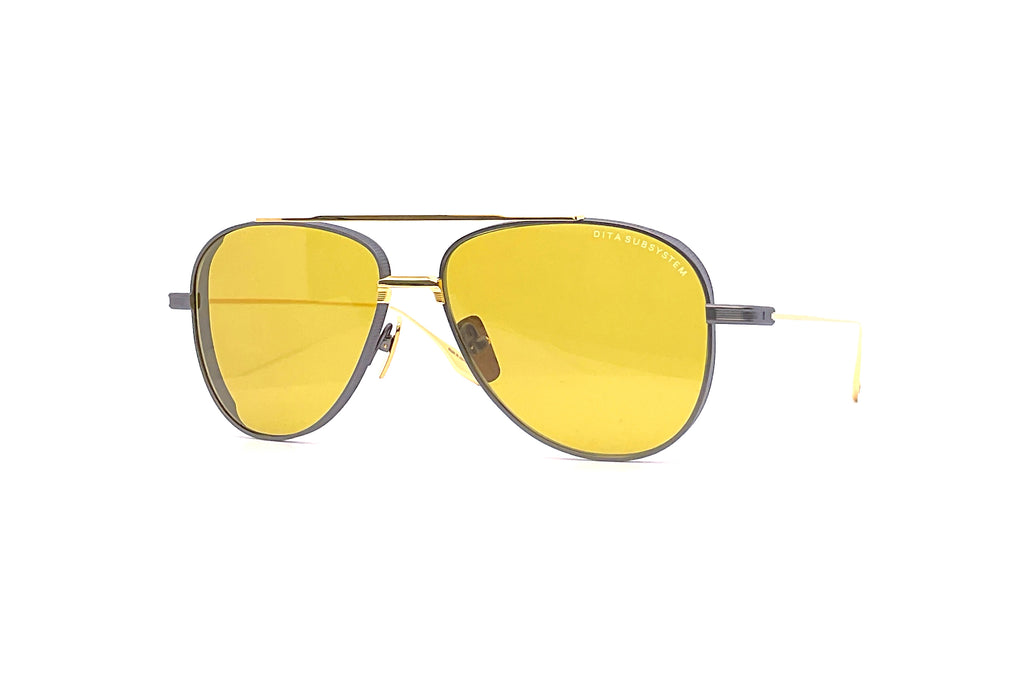 サングラス DITA Dita Eyeweare - INTRACRAFT - Yellow Gold-Black Iron DITA - Intracraft - Silver Yellow Gold Turquoise - DTS165