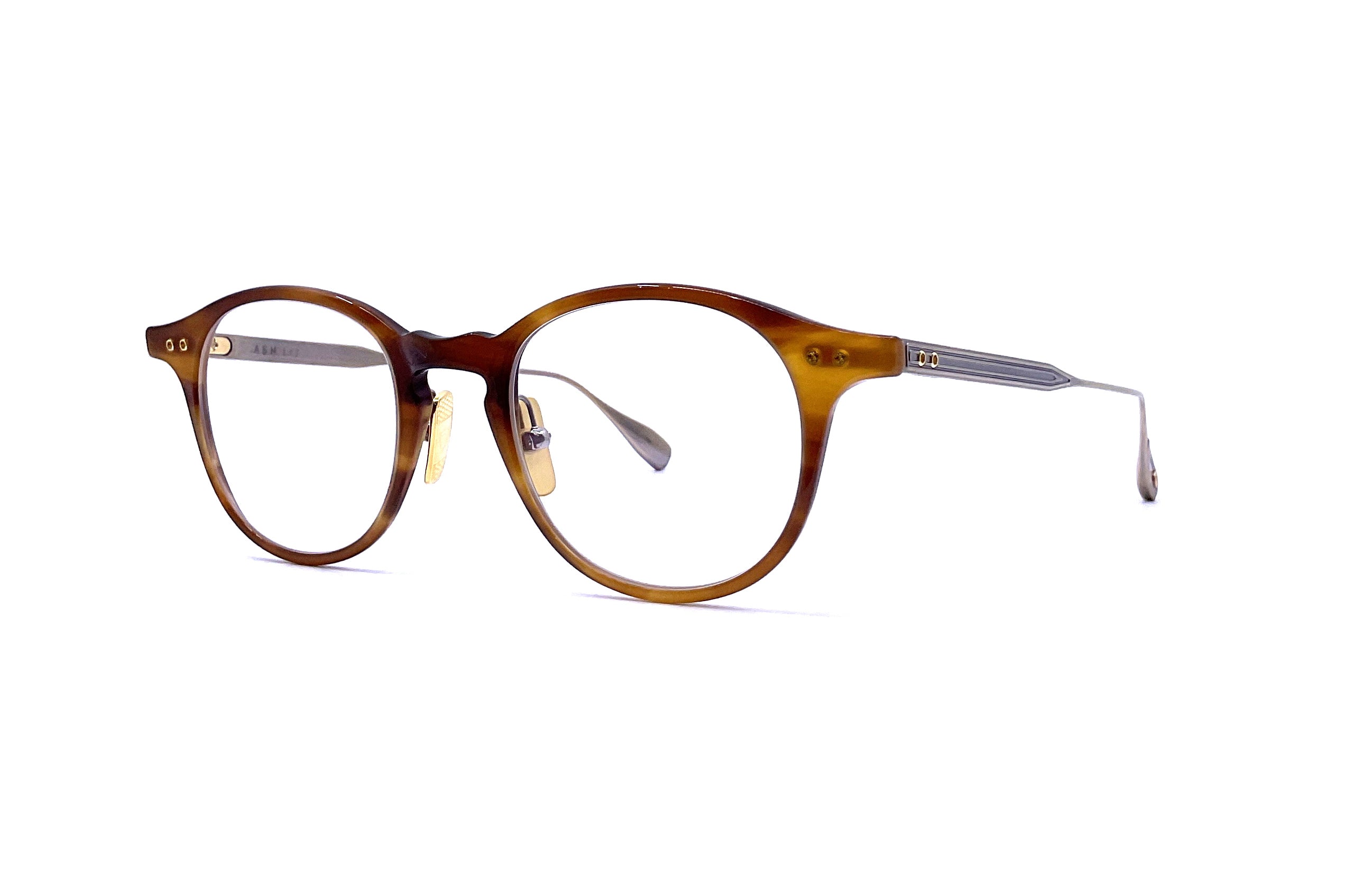 DITA / ディータ ASH新色 メープルブラウン チタン製彫金ボストンメガネ Dita - Ash (+) (Amber Maple/Antique Yellow Gold) – Good See Co.