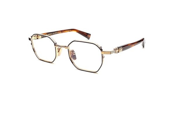 Balmain - Saint-Jean II (12k Gold w/Black Enamel | Brown Swirl)