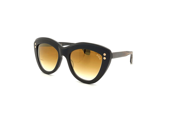 Hoorsenbuhs Sunglasses - Model VII (Matte Black | Gold/Brown)