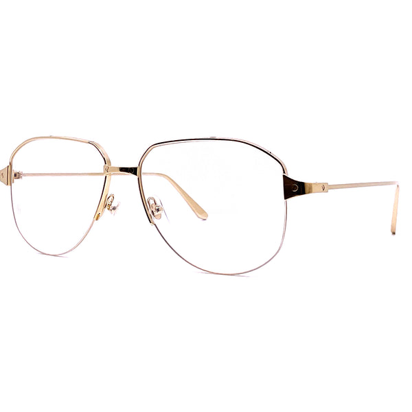 【送料、関税込】 Cartier サングラス Double C Amy Cartier - Rectangular - Gold Burgundy - Signature C de