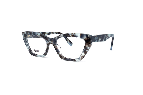 Fendi Way Grey Havana Cat Eye Eyeglasses
