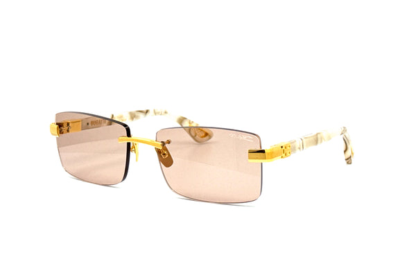 BUGATTI - 36C (24K Yellow Gold/White Pearl Acetate | Light Brown Lens)