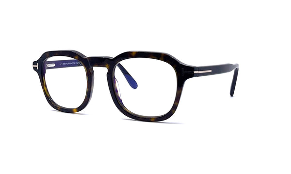 Tom Ford - Blue Block Round Opticals TF5836-B (Shiny Dark Havana)