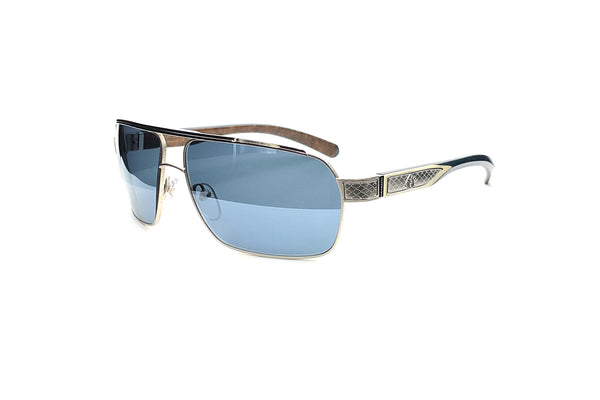Maybach Eyewear - The Admiral I (Platinum Plated | White Burr/Blue/Walnut Burr | Blue Grey)