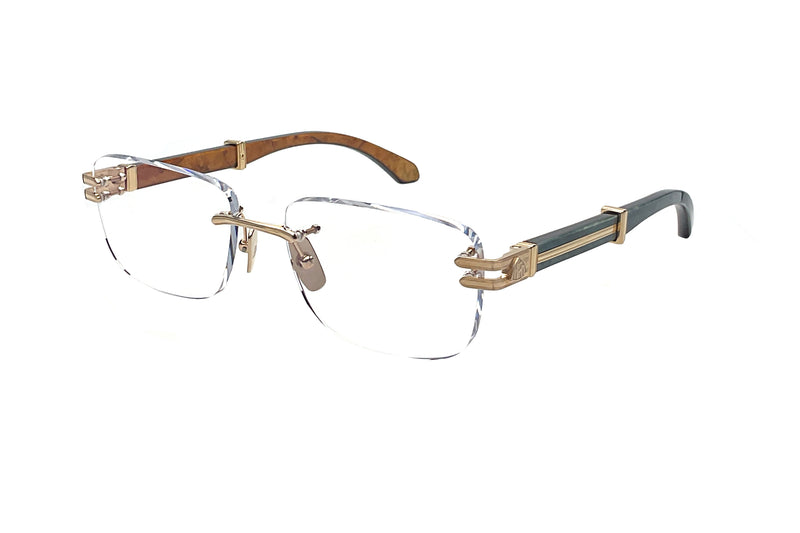 Maybach Eyewear - The Highness (Mellow Gold | Deep Teal Ocean/Ebony)