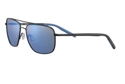 Serengeti - Tellaro (Matte Black with Blue Inside Temple Tips)