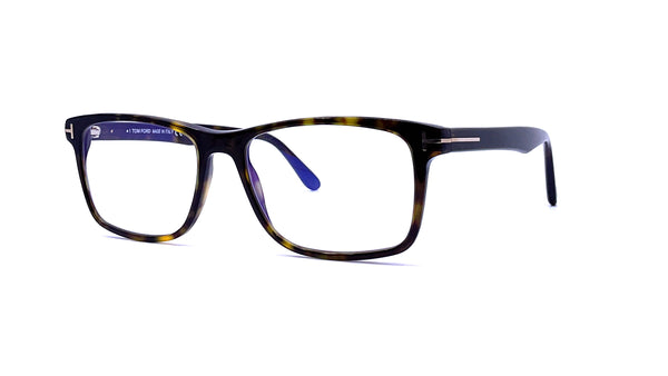 Tom Ford - Blue Block Square Opticals TF5752-B (Shiny Dark Havana)