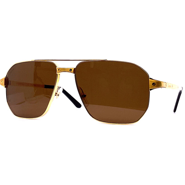 Cartier™ CT0324S 003 99 - Gold Santos De Cartier Cartier Santos CT0324S Sunglasses Frame color Gold main image 3