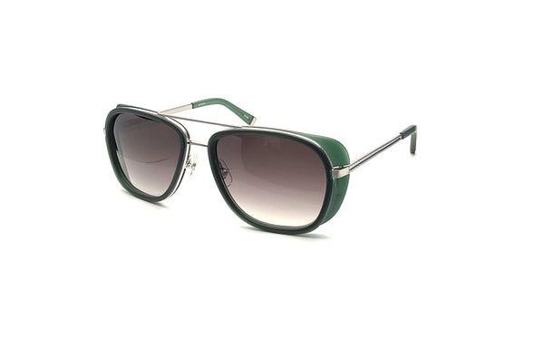 Matsuda - M3023 TI-P [57] (Brushed Silver | Matte Bottle Green)