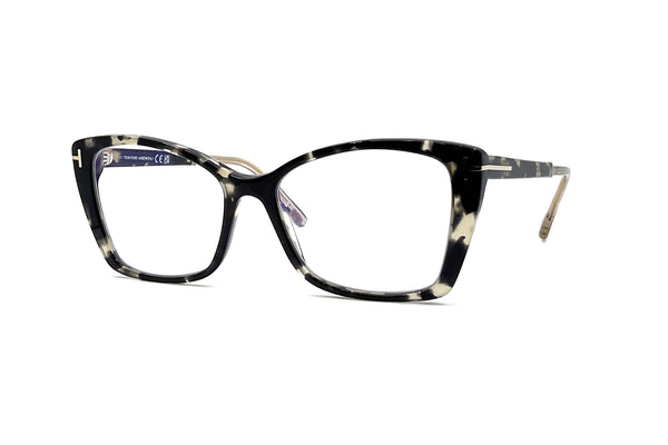 Tom Ford - TF5893-B (Shiny White Havana/Brown Crystal)