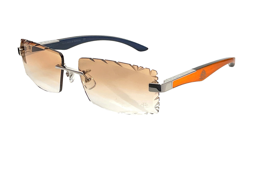 Maybach Eyewear - The Artist III (Platinum Plated | Tangerine/Azul