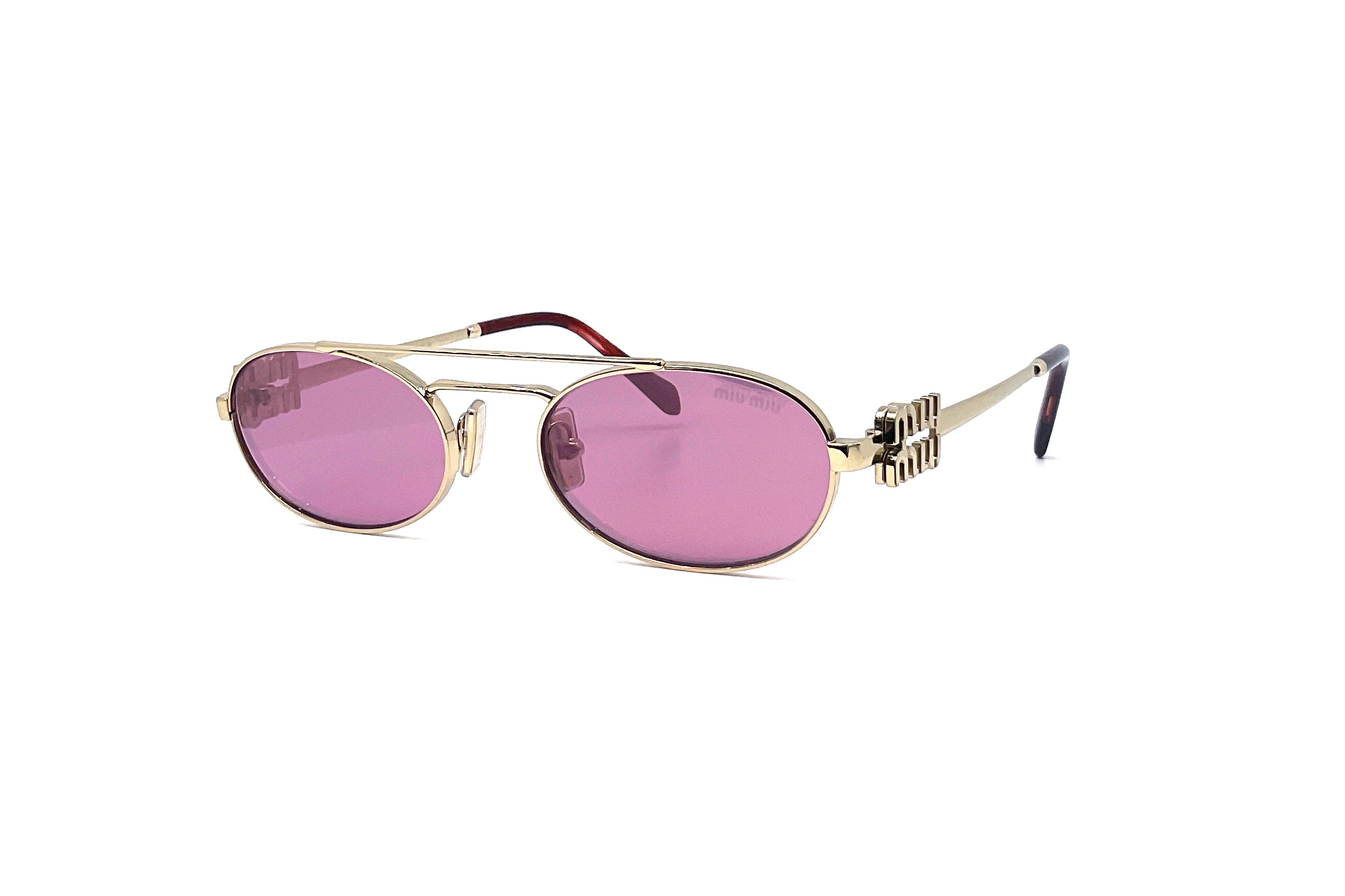 MiuMiu Logo sunglasses ロゴ サングラス ブルーライトカット Indigo Lenses Miu Miu Logo Sunglasses | Miu Miu