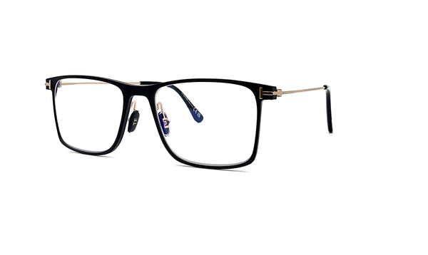 Tom Ford - Blue Block Square Opticals TF5865-B (Matte Black/Gold)