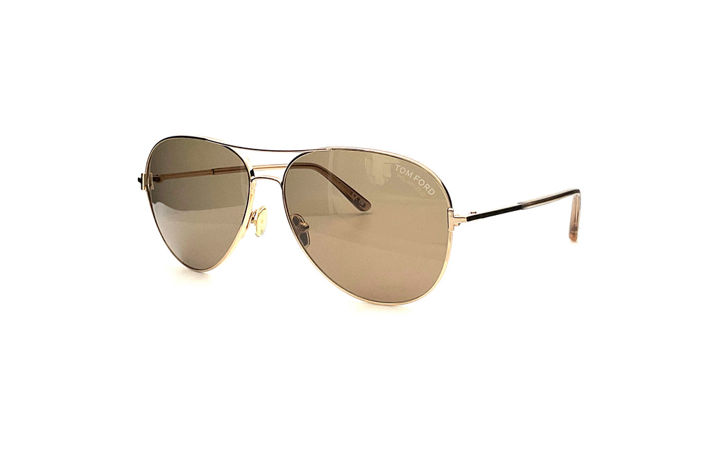 Tom Ford Clark 59 mm Polarized Sunglasses (Rose Gold/Smoke) Tom Ford Sunglasses Clark TF823 28D Shiny Rose Gold-Black  main image 4