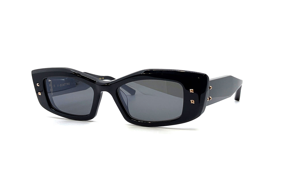 Valentino V-QUATTRO VLS-109A Rectangle Sunglasses - Shiny Black\\Grey Valentino Black Sunglasses for Women for sale | eBay main image 4