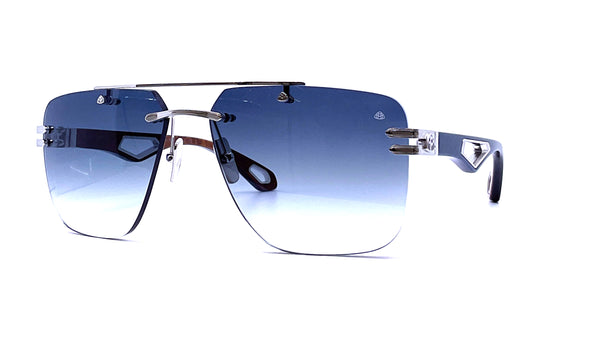 Maybach Eyewear - The President I (Platinum/Royal Blue Tulip/Ebony/Amboyna)