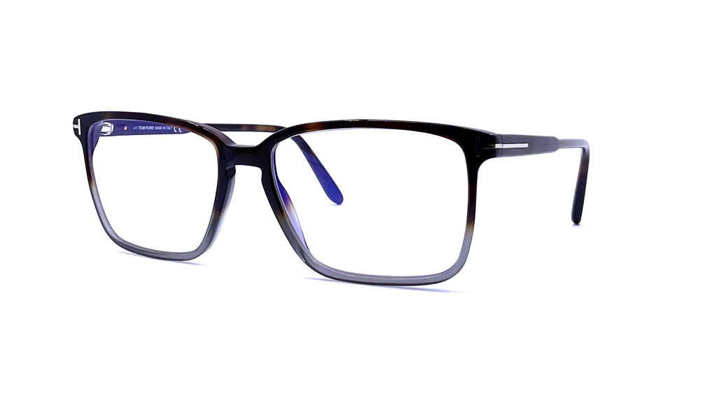 Tom Ford - Blue Block Soft Square Opticals TF5696-B (Shiny Havana
