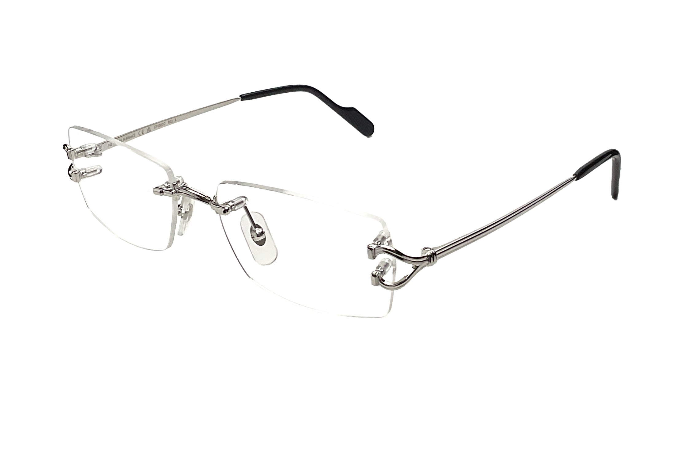 CARTIER 長方形フレムメカネ CT0525O 002 Cartier™ CT0525O C Décor Rectangle Eyeglasses | EyeOns.com