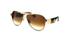 Maybach Eyewear - The King III (22k Mellow Gold Plated | Black Lacquer/Forest Green BEM/Bubinga/Walnut Burr | Light Bronze Gradient)