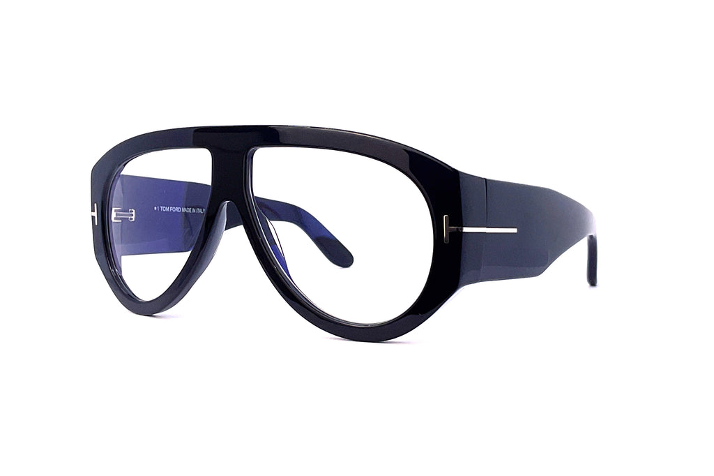 Tom Ford - Blue Block Pilot Opticals TF5958-B (Shiny Black) – Good