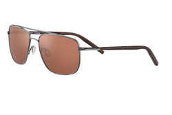Serengeti - Tellaro (Shiny Gunmetal with Dark Brown Inside Temple Tips)