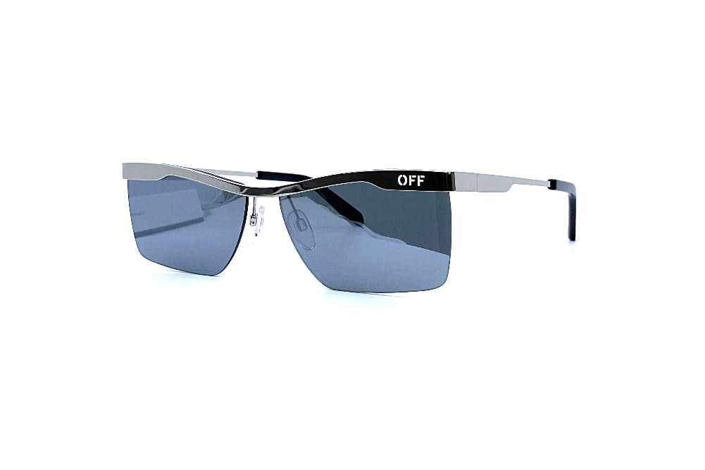 Off-White RIMINI Sunglasses – Silver Rectangle Frame Mirror |Model OERI095 7272 Off-White OERI095 RIMINI 7272 Sunglasses Silver Rectangle  main image 3