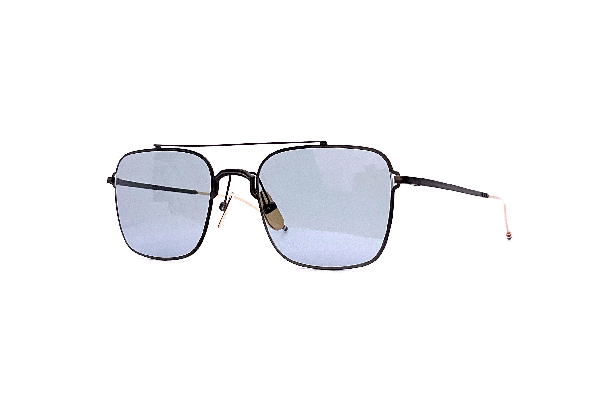 【送料&関税込】Thom Browne Tb-909 Glasses - Unisex Thom Browne Gunmetal and Gold TB-909 Sunglasses Thom Browne