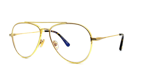 Tom Ford - Blue Block Pilot Opticals TF5800 (Shiny Gold)